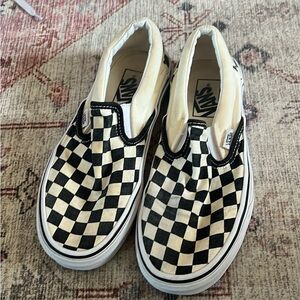 Vans Black and White Checkerboard Slip-Ons